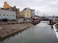 Ice in a canal between the Uspensky Catherdal and Senate Square.